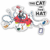 Dr. Seuss | Katze im Hut bereinigt Aufkleber (Vorderseite)