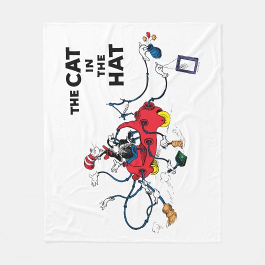 Dr. Seuss | Katze im Hut bereinigt Fleecedecke (Vorderseite)