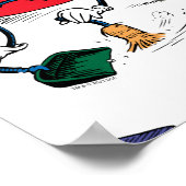 Dr. Seuss | Katze im Hut bereinigt Poster (Ecke)