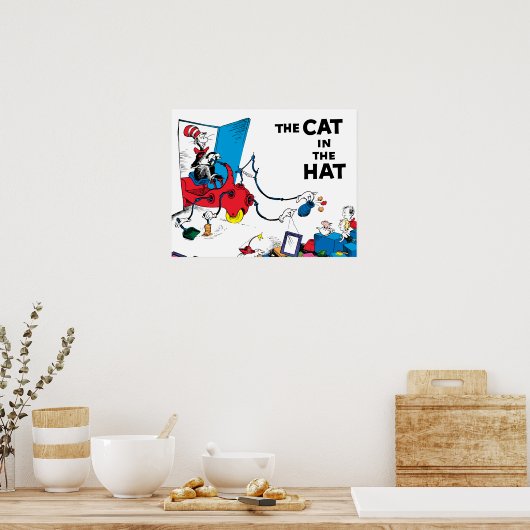 Dr. Seuss | Katze im Hut bereinigt Poster (Küche)