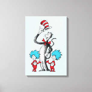 Dr. Seuss   Katze im Hut, Ding Eins & Ding Zwei Leinwanddruck