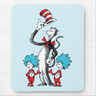 Dr. Seuss Katze im Hut, Ding Eins & Ding Zwei Mousepad