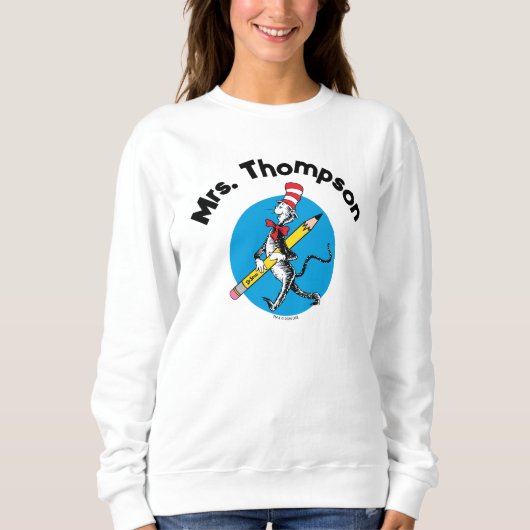 Dr. Seuss | Katze im Hut-Individuelle Name Sweatshirt (Vorderseite)
