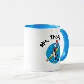 Dr. Seuss | Katze im Hut-Individuelle Name Tasse (VorderseiteRechts)