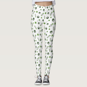 Dr. Seuss Katze im Hut Kleeblatt-Muster Leggings
