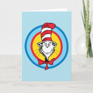 Dr. Seuss   Katze im Hut Kopf Grafik Karte