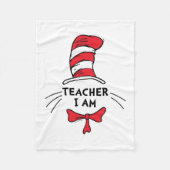 Dr. Seuss | Katze im Hut - Lehrer Ich bin Fleecedecke (Vorderseite)
