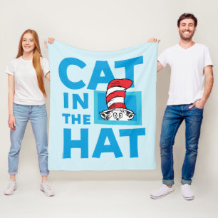Dr. Seuss Katze im Hut-Logo Fleecedecke