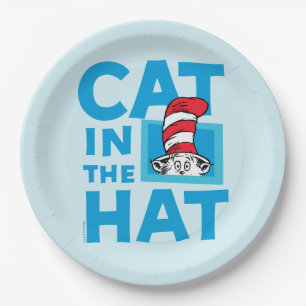 Dr. Seuss   Katze im Hut-Logo Pappteller