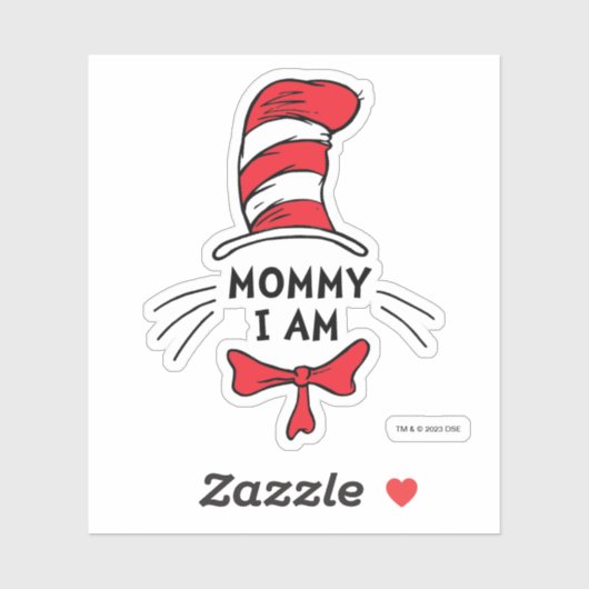 Dr. Seuss | Katze im Hut - Mommy Ich bin Aufkleber (Blatt)