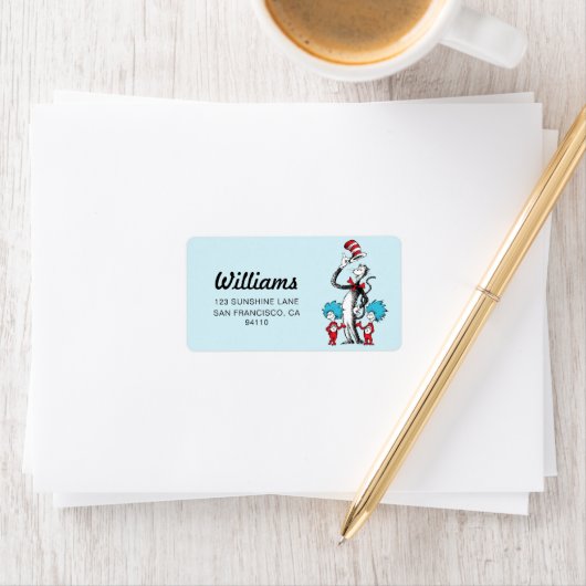 Dr. Seuss | Katze im Hut, Sache eins und Sache zwe Adressaufkleber (Insitu)