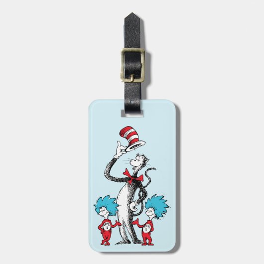Dr. Seuss | Katze im Hut, Sache eins und Sache zwe Gepäckanhänger (Vorderseite vertikal)