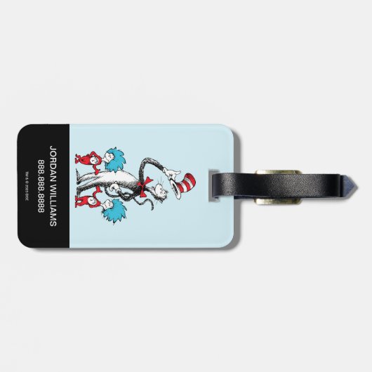 Dr. Seuss | Katze im Hut, Sache eins und Sache zwe Gepäckanhänger (Rückseite horizontal)