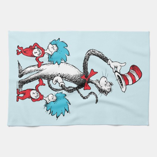 Dr. Seuss | Katze im Hut, Sache eins und Sache zwe Geschirrtuch (Horizontal)