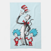 Dr. Seuss | Katze im Hut, Sache eins und Sache zwe Geschirrtuch (Vertikal)