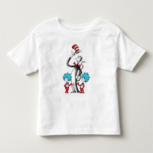 Dr. Seuss | Katze im Hut, Sache eins und Sache zwe Kleinkind T-shirt (Vorderseite)