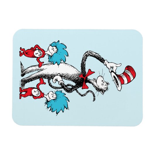 Dr. Seuss | Katze im Hut, Sache eins und Sache zwe Magnet (Horizontal)