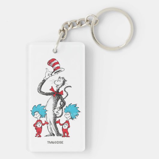 Dr. Seuss | Katze im Hut, Sache eins und Sache zwe Schlüsselanhänger (Rückseite)