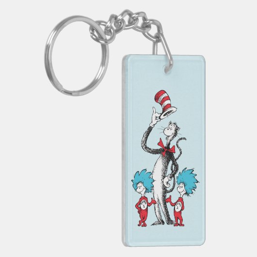 Dr. Seuss | Katze im Hut, Sache eins und Sache zwe Schlüsselanhänger (Vorderseite links)