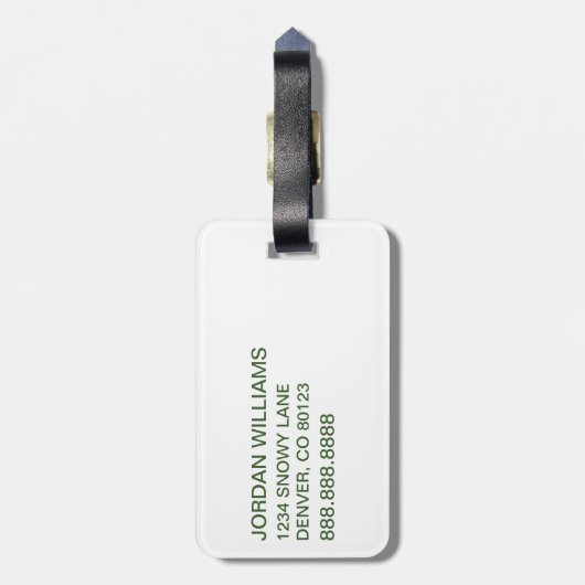 Dr. Seuss | Katze im Hutklemmmuster Gepäckanhänger (Rückseite vertikal)