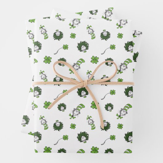 Dr. Seuss | Katze im Hutklemmmuster Geschenkpapier Set (Beispiel)
