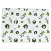 Dr. Seuss | Katze im Hutklemmmuster Große Geschenktüte (Rückseite)