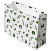 Dr. Seuss | Katze im Hutklemmmuster Große Geschenktüte (Rückseite Schrägansicht)