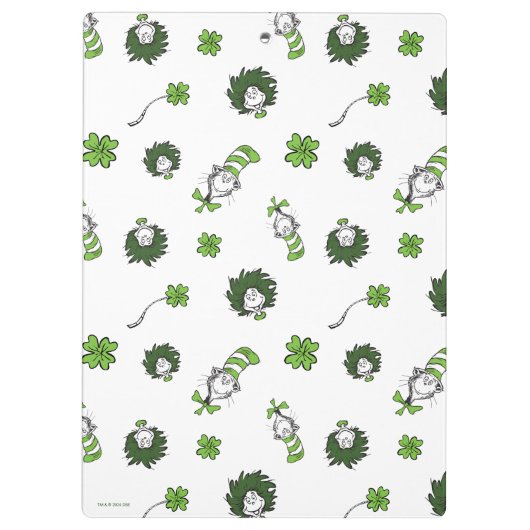 Dr. Seuss | Katze im Hutklemmmuster Klemmbrett (Rückseite)