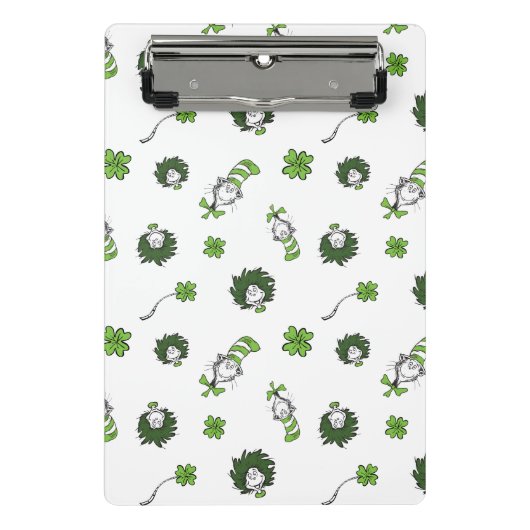 Dr. Seuss | Katze im Hutklemmmuster Mini Klemmbrett (Vorderseite)