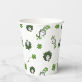 Dr. Seuss | Katze im Hutklemmmuster Pappbecher (Rückseite)