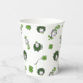 Dr. Seuss | Katze im Hutklemmmuster Pappbecher (Rechts)