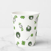 Dr. Seuss | Katze im Hutklemmmuster Pappbecher (Vorderseite)