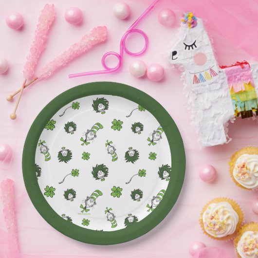 Dr. Seuss | Katze im Hutklemmmuster Pappteller (Party)