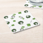 Dr. Seuss | Katze im Hutklemmmuster Rechteckiger Pappuntersetzer (angewinkelt)