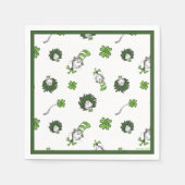 Dr. Seuss | Katze im Hutklemmmuster Serviette (Vorderseite)