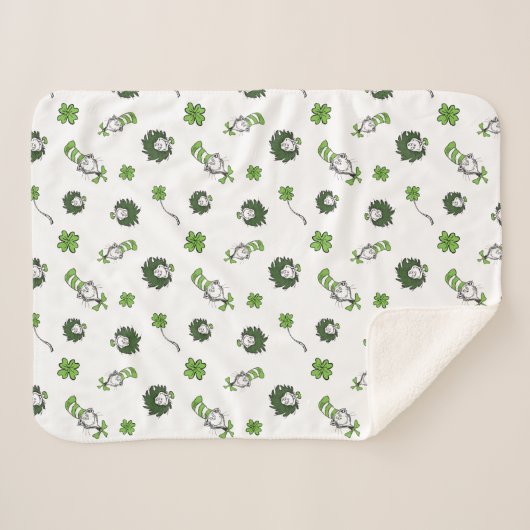 Dr. Seuss | Katze im Hutklemmmuster Sherpadecke (Vorderseite (Horizontal))