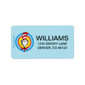 Dr. Seuss | Katze im Hutkopf-Graphic Adressaufkleber (Vorne)