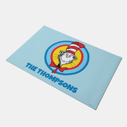 Dr. Seuss | Katze im Hutkopf-Graphic Fußmatte (Schrägansicht)