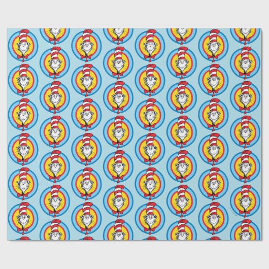 Dr. Seuss | Katze im Hutkopf-Graphic Geschenkpapier (Flach)