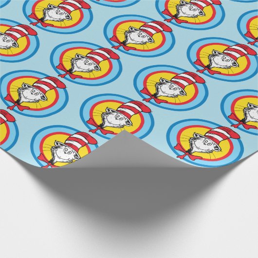 Dr. Seuss | Katze im Hutkopf-Graphic Geschenkpapier (Ecke)