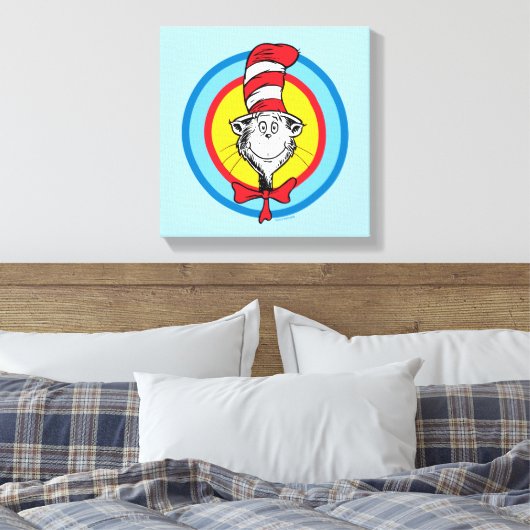Dr. Seuss | Katze im Hutkopf-Graphic Leinwanddruck (Insitu (Schlafzimmer))