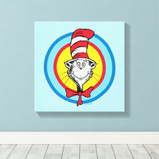 Dr. Seuss | Katze im Hutkopf-Graphic Leinwanddruck (Insitu (Holzboden))