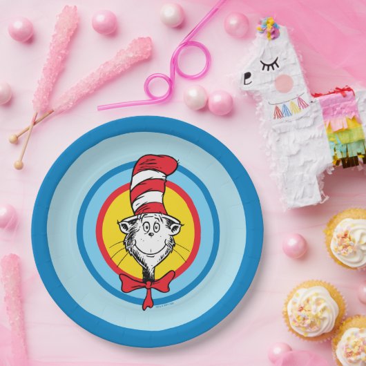 Dr. Seuss | Katze im Hutkopf-Graphic Pappteller (Party)