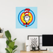 Dr. Seuss | Katze im Hutkopf-Graphic Poster (Heimbüro)