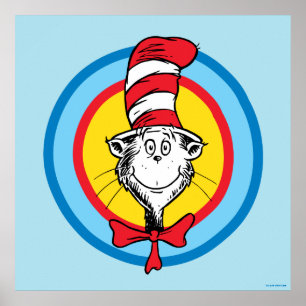 Dr. Seuss   Katze im Hutkopf-Graphic Poster