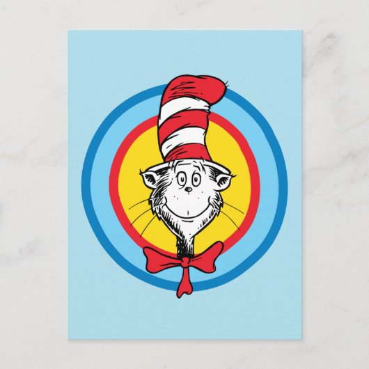 Dr. Seuss | Katze im Hutkopf-Graphic Postkarte (Vorderseite)