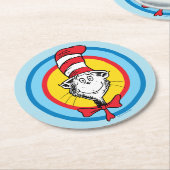 Dr. Seuss | Katze im Hutkopf-Graphic Runder Pappuntersetzer (Angewinkelt)