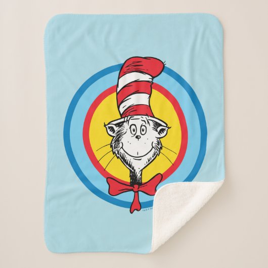 Dr. Seuss | Katze im Hutkopf-Graphic Sherpadecke (Vorderseite)