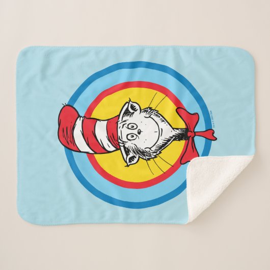 Dr. Seuss | Katze im Hutkopf-Graphic Sherpadecke (Vorderseite (Horizontal))