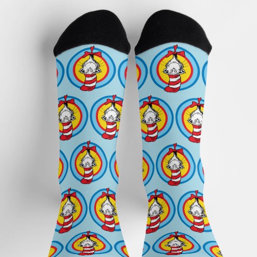 Dr. Seuss | Katze im Hutkopf-Graphic Socken (Oben)